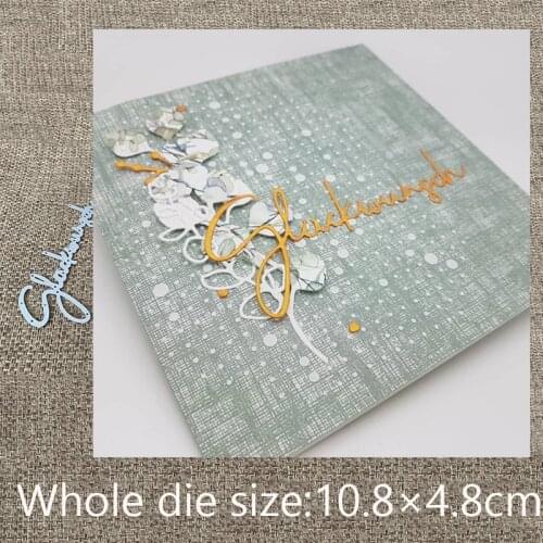 New Design Craft Metal Cutting Die cut dies German congratulation letters scrapbook Album Paper Card Craft Embossing die cut