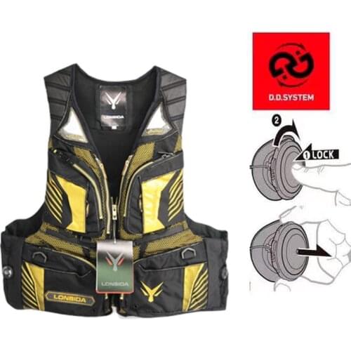 New Outdoor DD-system Fishing Life Vest 120KG Waterproof Life Vest Breathable Flotation Vest Quick Drying Fishing vest Jacket