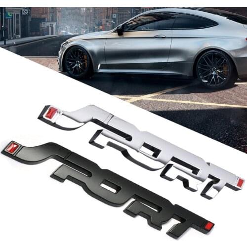 SPORT Emblem Trunk Fender Badge 3D Metal Car Vehicle Sticker Decal Decoration Emblems