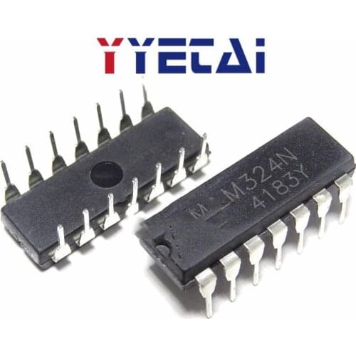 TAI 10PCS New In-line LM324N DIP-14 LM324 Operational Amplifier Quad Integrated Block