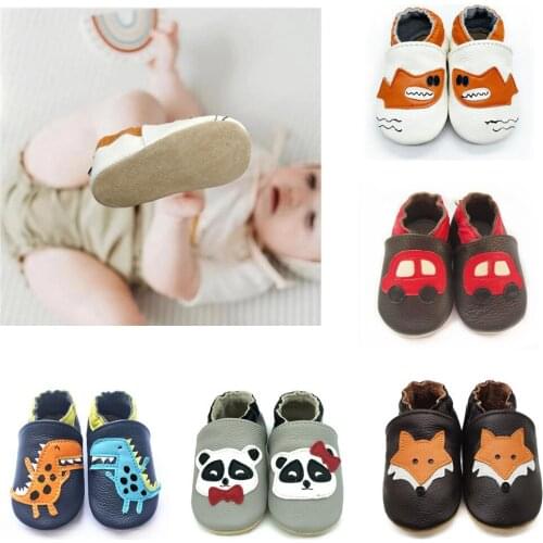 Newborn Baby Shoes Girl Boy Soft Genuine Leather Shoes Skid-Proof Soft Soled Shoes First Walkers Shoe Fit 0-24 Monther