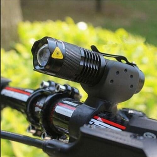 Bicycle LED Front Torch Waterproof Lamp With 360 Degree Rotating Light Holder Adjustable Focus Rechargeable Flashlight Bicycle H