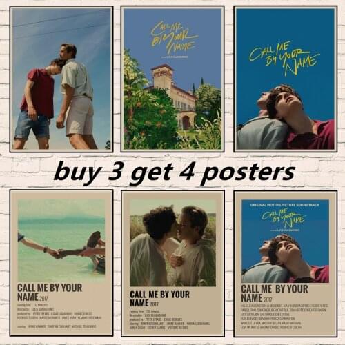 Call Me By Your Name Movie Vintage Art Poster Wall Pictures Mural Living Room Decoration Home Decor Retro Kraft Paper Painting