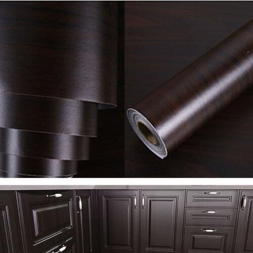 YYSD Waterproof Wallpaper Modern Living Room Furniture Desktop Waterproof Walnut Wood Wallpaper Self Adhesive Contact Paper