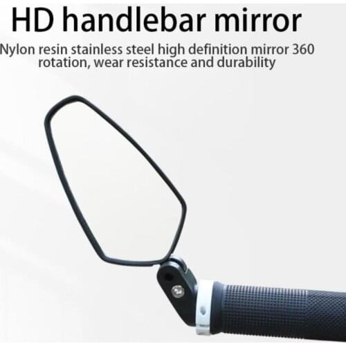 Bicycle Handlebar Rear View Mirror 360 Rotate Adjustable Wide Range Back Sight Reflector 16-22MM MTB Bike Mirrors Accessories