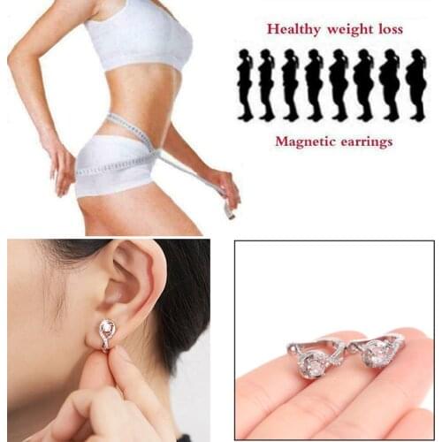 1 Pair Earrings Slimming Stud Health Earring Weight Loss Magnetic Jewelry