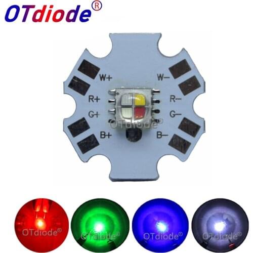 1-10PCS Cree XLamp XML XM-L RGBW RGBWW RGB+Cool/Warm White 12w 4 chip LED Emitter Bulb Mounted on 20mm Star PCB For Stage Light