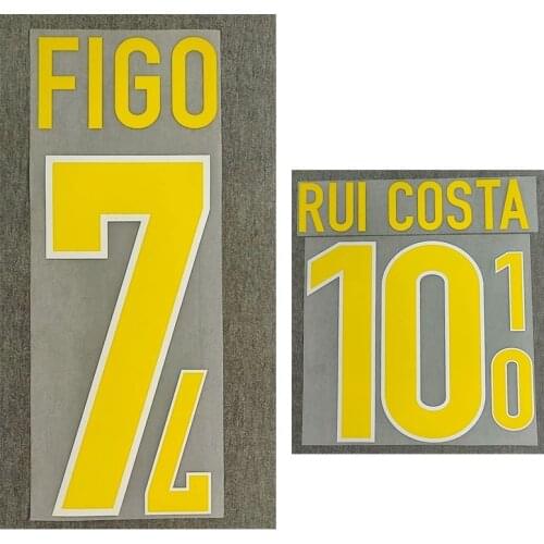 1998 Figo Nameset RUI COSTA Printing Soccer Patch Badge