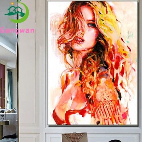Diamond Painting Abstract art, color sexy woman Cross Stitch Mosaic Picture Of Rhinestone Embroidery crystal Beaded Handicraft