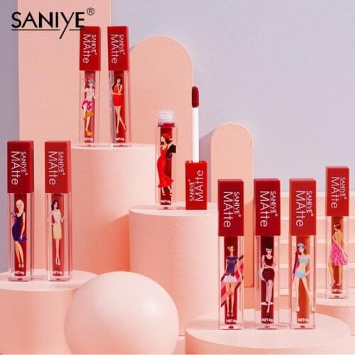 Velvet Matte Lip Glaze Matte Waterproof Non-marking Lipstick Long Lasting Lip Glaze Moisturizing Lip Makeup Cosmetic TSLM1