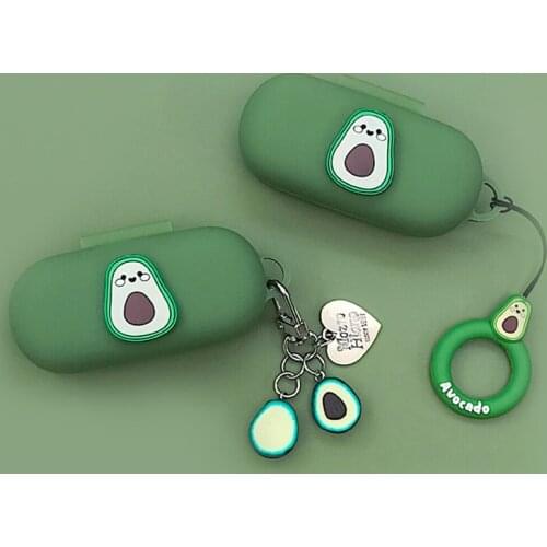 For Huawei Freebuds 3i Case Cute Avocado Cartoon with Keychain Silicone Earphone Cover for Honor 3 Flypods 3 i Cover Fundas