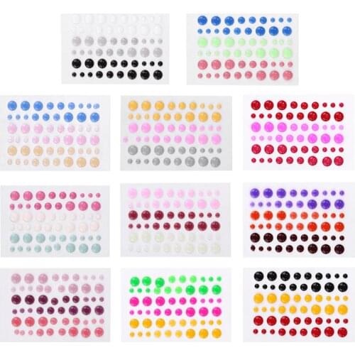 DIY Scrapbook Enamel Stickers Self-adhesive Resin Assorted Dot Photo Album Decor Enhance Imagination Creativity Ability