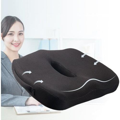 Memory Cotton Slow Rebound Cushion Office Non Slip Seat Cushion Anti Hemorrhoids Beauty Hip Cushion Comfort