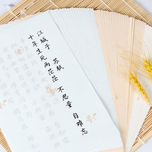Chinese Poems Calligraphy Copybook Set Small Regular Script Shou Jin Ti Practice Book Antiquity Handmade Pastel Letterhead Paper