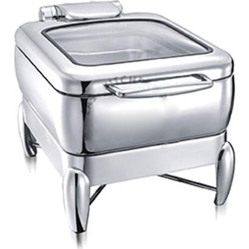 Commercial square glass cover (for induction cooker) meal stove Hotel restaurant soup sauce preservation furnace Stainless steel