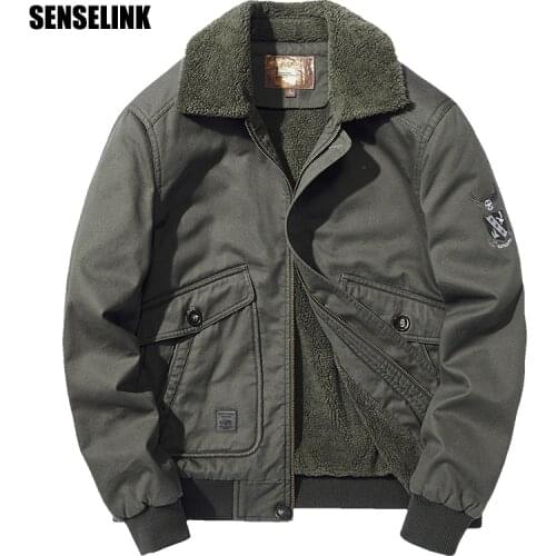 Mens Warm Jacket For Men Style Military Things Denim Bomber Fashion Tracksuit Fleece Pilot Motorcycle Field Zipper Jacket 4XL
