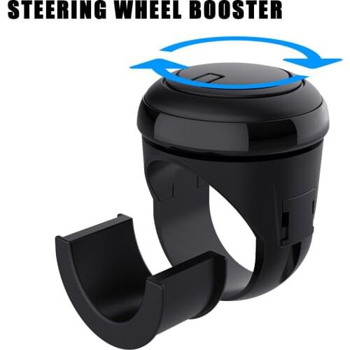 LEEPEE Metal Bearing Power Handle Spinner Knob Turning Steering Wheel Booster 360 Degree Rotation Ball Shaped Black