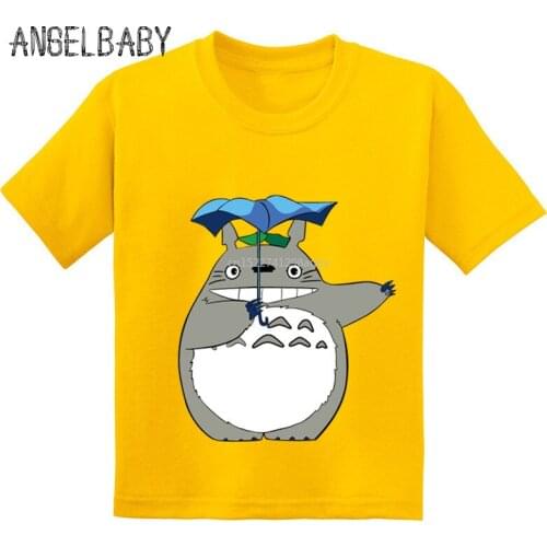 Hot Sale Totoro Japan Anime Kids Funny T-shirts Summer Fashion Children Cartoon Cotton Baby Clothes Boys/Girls Tops Tees,GKT212
