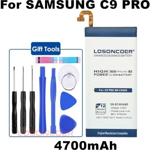 LOSONCOER 4700mAh EB-BC900ABE For Samsung Galaxy C9 Pro/C9 Pro Duos,SM-C9008 SM-C900F SM-C900Y SM-C9000 Battery+Quick Arrive