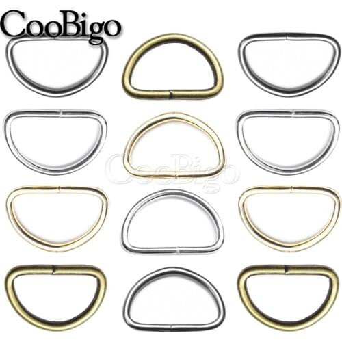 50pcs Metal 1" (25mm) Silver Dee D Rings Buckle For Pet Collar Webbing Leather Craft Bag Strap DIY Sewing Parts Accessories