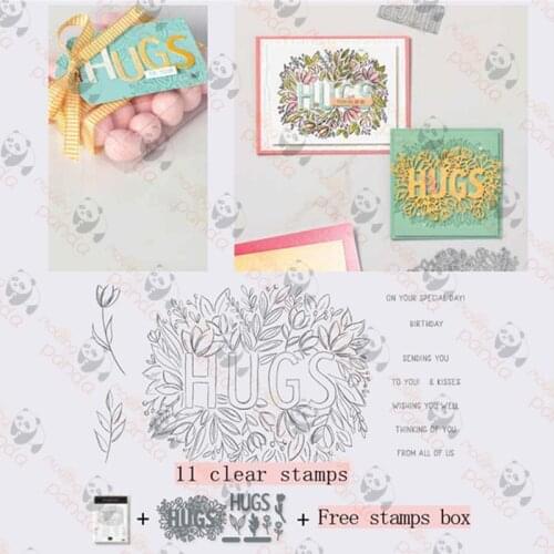 HUGS Metal Cutting Dies and Stamps for Scrapbooking DIY Photo Album Card Making Decorative Stencil New