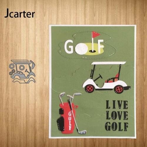 Metal Cutting Dies Golf Car Craft Stencil for Scrapbooking Handmade Tool Make Album Paper Model Punch Blade Template New Design