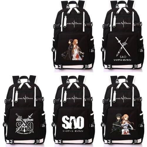 Wo Men Japan Anime Sword Art Online SAO Backpack Rucksack Mochila Schoolbag Bag For School Boys Girls Student Travel