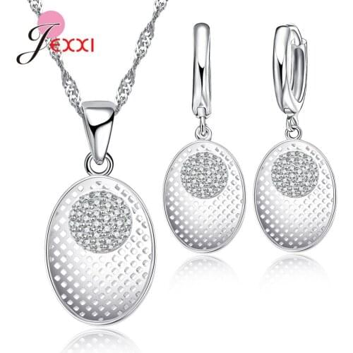Good Quality Women Girls Fashion Jewelry Sets For Sale Multiple Shapes 925 Sterling Silver Necklaces Earring Sets For Birthday