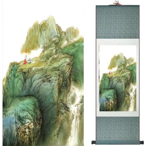 Landscape painting Home Office Decoration Chinese scroll painting Mountains and river painting 2019081225