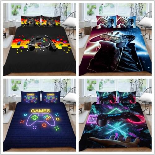 Bedding Set Queen Duvet Cover Set 2/3 Pcs Bedclothes Game Print Boys Bedroom Decor King Queen Double Size