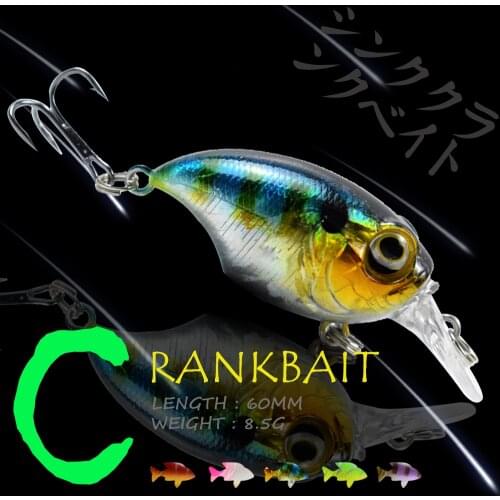 WALK FISH Crankbait Minnow 60MM 8.5G Floating Fishing Lure Round Diver Bait Wobblers Hard Lures Bass Pike Fishing Tackle