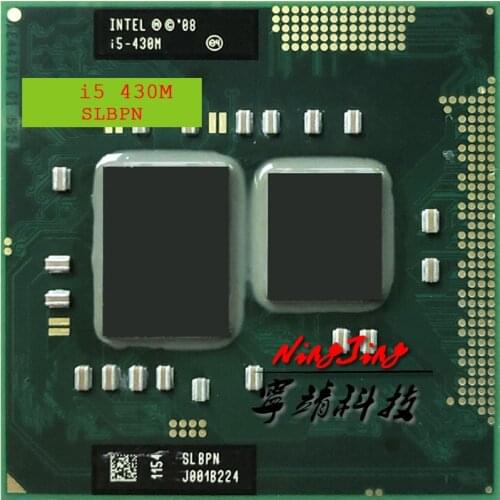 Intel Core i5-430M i5 430M SLBPN 2.2 GHz Dual-Core Quad-Thread CPU Processor 3W 35W Socket G1 / rPGA988A