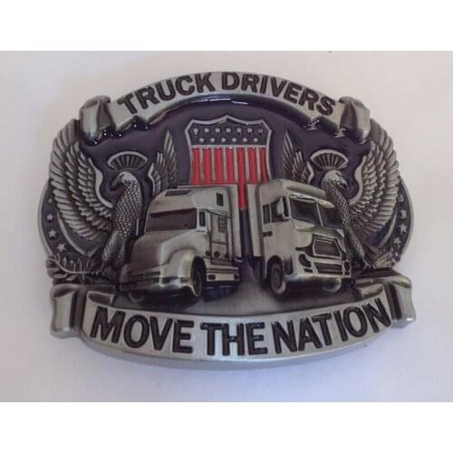 Truck Drivers belt buckle with pewter finish JF-BY111 suitable for 4cm wideth belt with continous stock