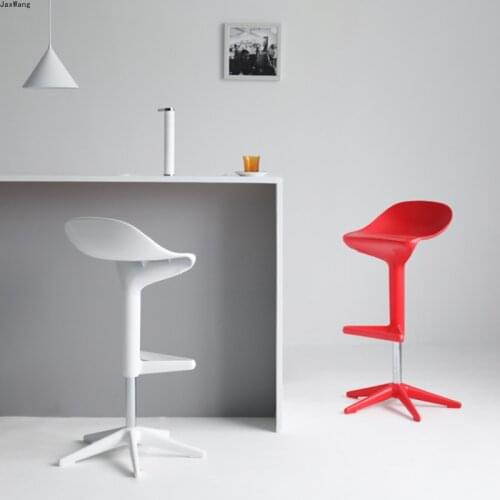 Nordic Bar Stool Counter Bar Chair High Feet Stool Front Desk Height Adjustable Bar Chair Rotatable Bar Stools Restaurant Hotel