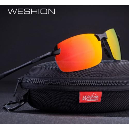 Vintage Sport Sunglasses Men Polarized 2018 Male Sun Glasses Polaroid Yellow Driving Goggles For Man Boy Gafas De Sol With Case