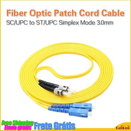 Fiber Optic Patch Cord Cable Single-mode SC UPC to ST UPC SM SC/ST fiber jumper cabel 5pcs 10pcs /Lot Free shipping