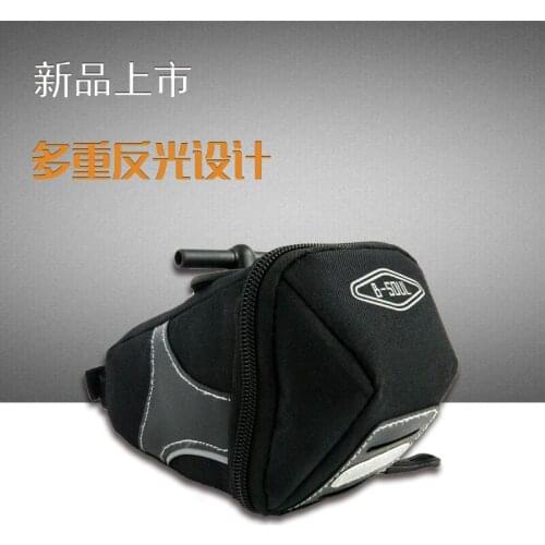 B-soul Bicycle Bike Rear Bag Rainproof Nylon Bike Saddle Bag Outdoor Cycling Mountain Bike Back Seat Tail Pouch Package Black
