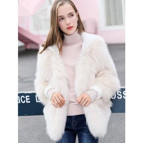 Coat Winter Real Fox Clothes Rabbit Fur Collar Autumn Coats and Jackets Women Korean Jacket Abrigos MY1111