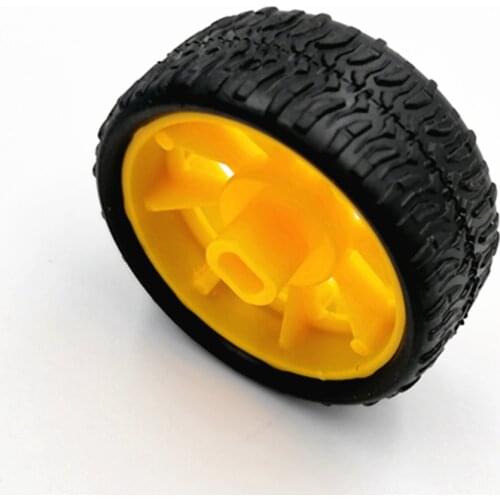 10pcs 2*42mm rubber-coated tank wheels TT motor wheels rubber wheels small wheels toy wheels