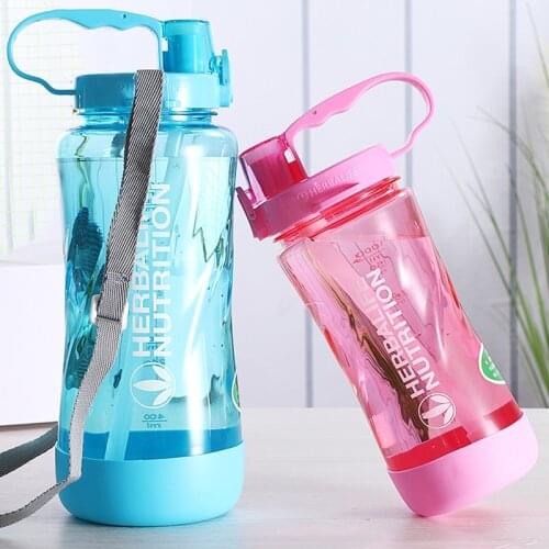 1000ml 2L Herbalife nutrition 24Fit straw water bottle sports bottle plastic Space Bottle Kettle with silicone base