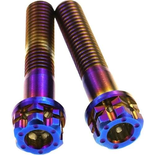 2 Pcs Motorcycle Decorative Bolts Screws M8*1.25mm*40mm 304 Stainless Steel For Brake Caliper Bracket Adapter Honda Yamaha More