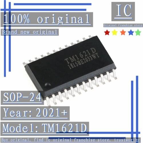 2021+100% Brand new original 10PCS-50PCS TM1621D SOP-24 RAM mapping 14*4 LCD driver