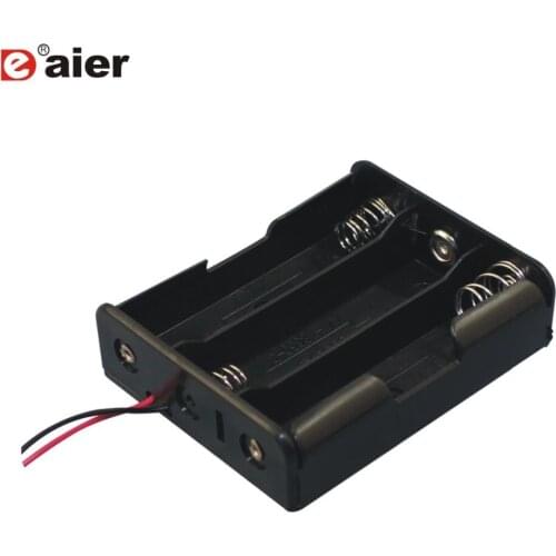 5PCS 150mm Wire Leads Plastic Battery Storage Case Box Cell 11.1V 3X18650 Cell Lithium Battery Holder 3 X 3.7V