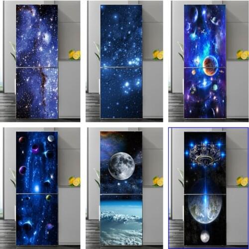 60x180cm Blue Star Wallpaper Fridge Sticker Furniture Door Stickers Poster Waterproof Self Adhesive Wall Decal Kids Room Decor