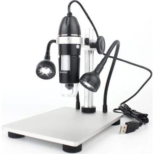 50X to1600X Digital Microscope USB Electronic Endoscope Zoom Camera Magnifier With LED Aluminum Lift Stand for Android IOS PC