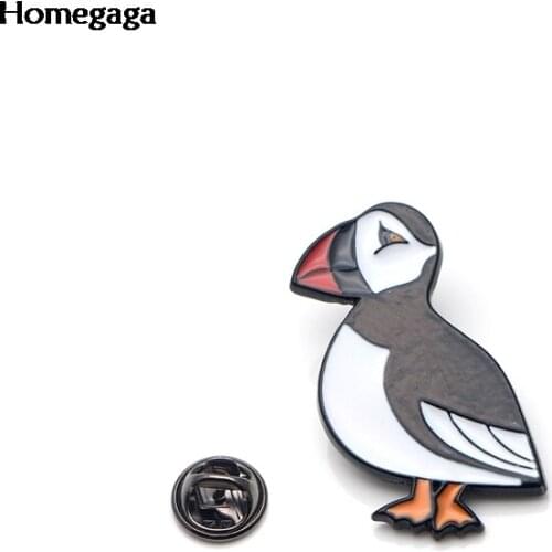 Homegaga Puffin Sea Bird Zinc pins para backpack pride clothes metal for bag shirt insignia badges brooches for men women D0989