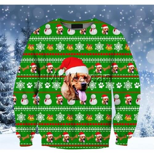 Funny Dog Christmas 3D Printed Jacket Men/Women Harajuku Hoodie Unisex Casual Streetwear Sweatshirt Pullover Sudadera Hombre