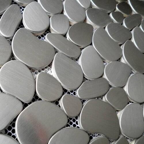 2014 New silver color stainless steel metal mosaic tiles for bathroom shower fireplace kitchen backsplash house renovation