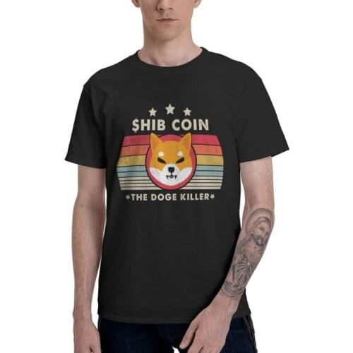 Male Token Crypto Shiba Inu Dogecoin T-Shirt Harajuku Blockchain Bitcoin Crypto Tshirt Short Sleeve Cool T Shirt 100% Cotton Tee