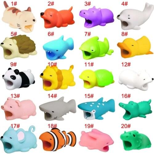 New Cable Protector Cute Animal Bite Shape Prevents Breakage Cable Protects for iPhone GDeals